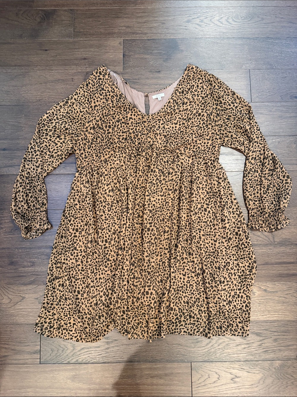Kori America Leopard Print Chiffon Dress Size XL - C20-023